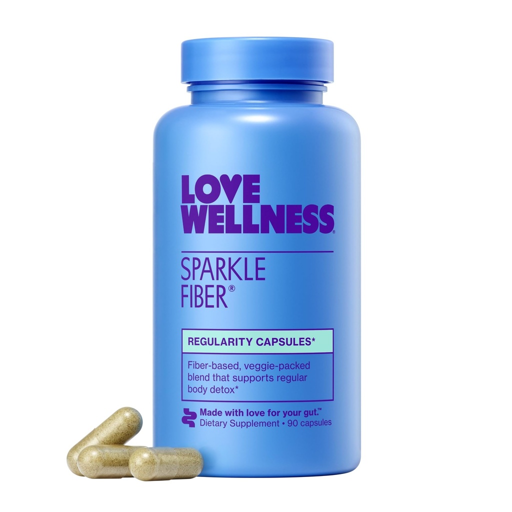 Love Wellness Fiber Sparkle Supplément fibreux avec enzymes digestives