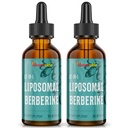 Berberina HCl Supplemento 3000 mg - Liposomal Berberine HCl Liquid - AMPK Attivatore con curcuma, cannella di Ceylon, 12 ingredienti naturali - 4 fl oz