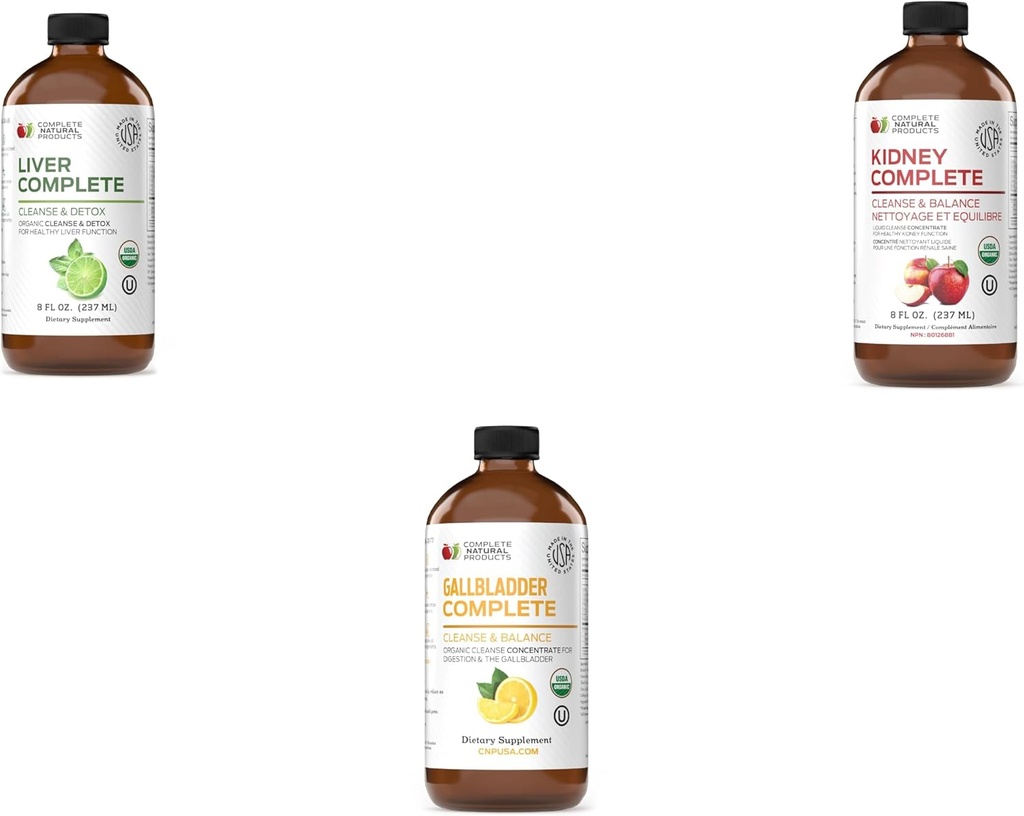 Prodotti naturali completi fegato 8oz completo, rene completo 8oz & Gallbladder completo 8oz Bundle