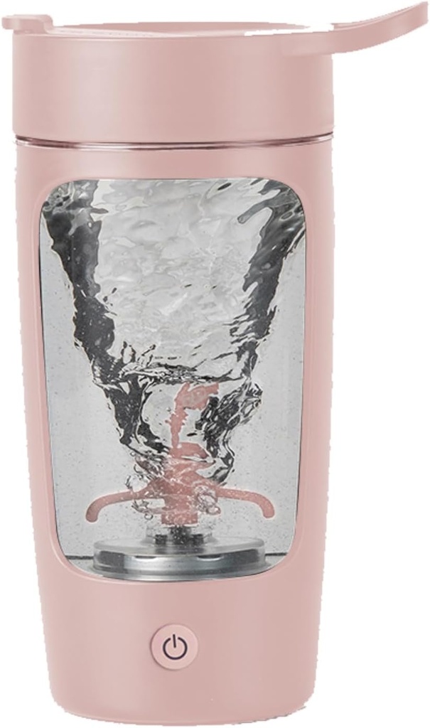 Elektrische Shaker-Flasche, Blender-Flaschen für Proteinmischungen, | Tritan | BPA Free| Portable Mixer Cup, wiederaufladbare Shake Cups und Meal Ersatz Shakes, 22 oz(Pink)