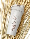 Bouteille d'eau et de shaker de protéines écologique faite avec de la fibre de paille de blé, naturel
