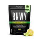 Fondazione 10g Peptidi di collagene + polvere di idratazione, supporto comune giornaliero con elettroliti, Lime di limone, senza zucchero, 30 Serve