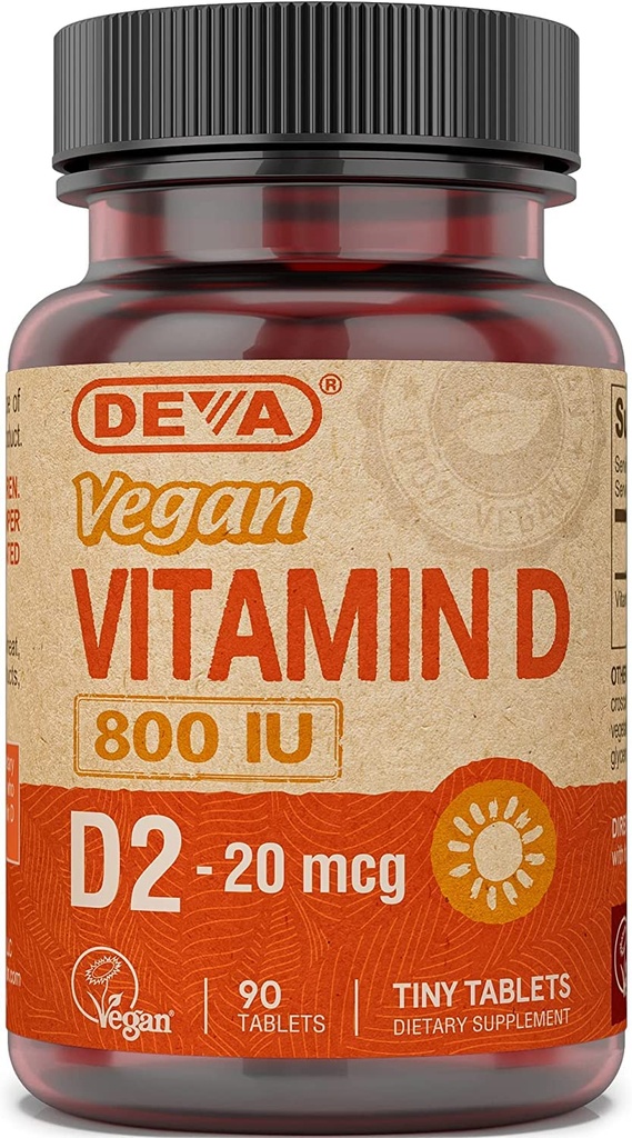 Deva Vegan Vitamins Vitamin D 800Iu Vegan 90 Tab12