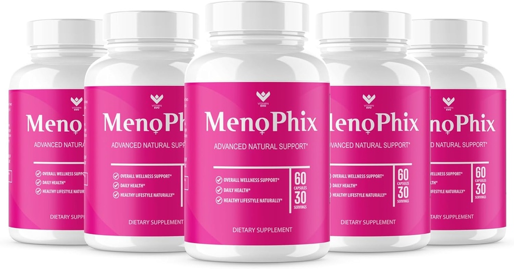 (5 PACK) MenoPhix Menopause capsule di supporto naturale - Meno Phix Supplemento, Meno Phix Menopause, MenoPhix Supplementi per il supporto naturale delle donne, MenoPhix Recensioni (300 capsule) 5 mesi di fornitura