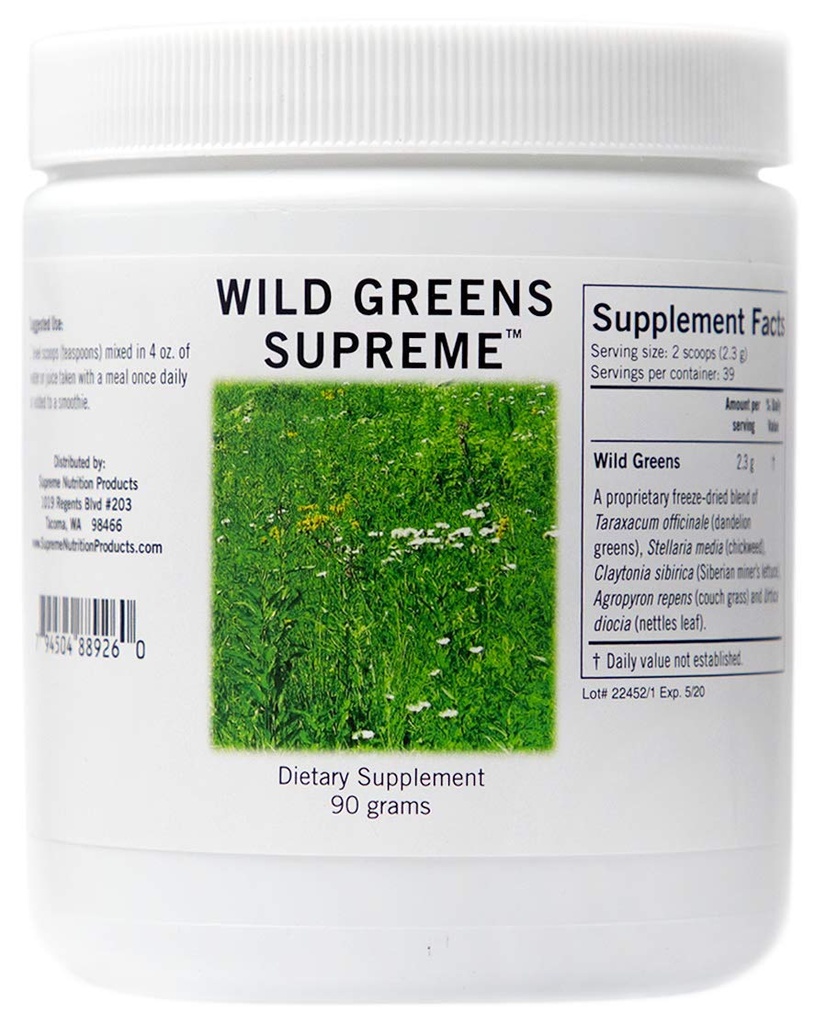 Supreme Nutrition Wild Greens Supreme, Pure 90 Gramm pflanzliche Kombination Pulver