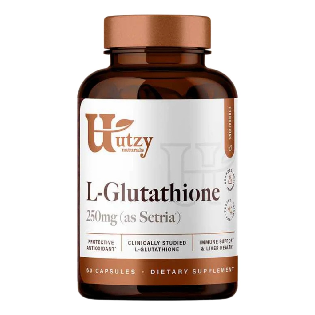 Utzy Naturals L-Glutathione | Immune Gesundheit & Antioxidante Unterstützung | Setria® 250mg Reduzierte Form Glutathione | Hohe Absorption | Hergestellt in den USA | 60 Kapseln