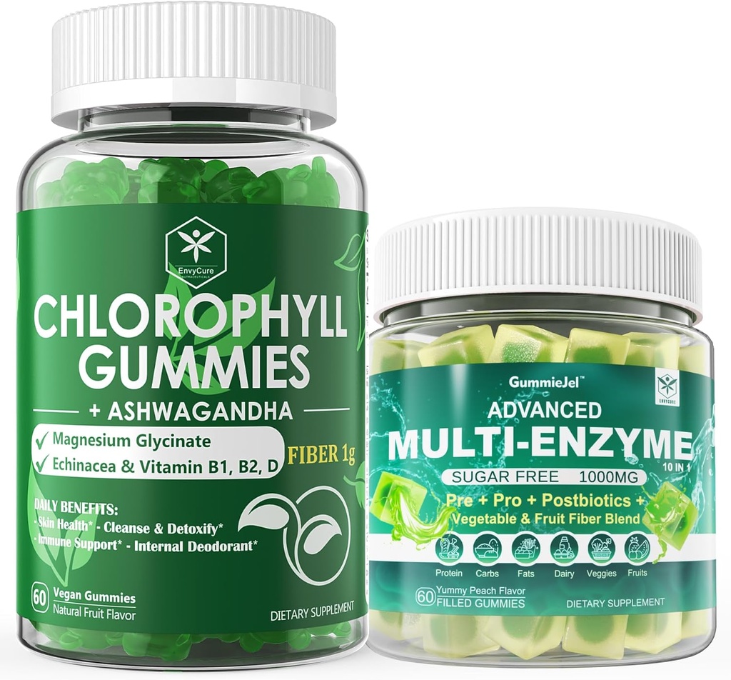 Digestive Enzyme Gummis & Chlorophyll Fiber Gummis Bundle