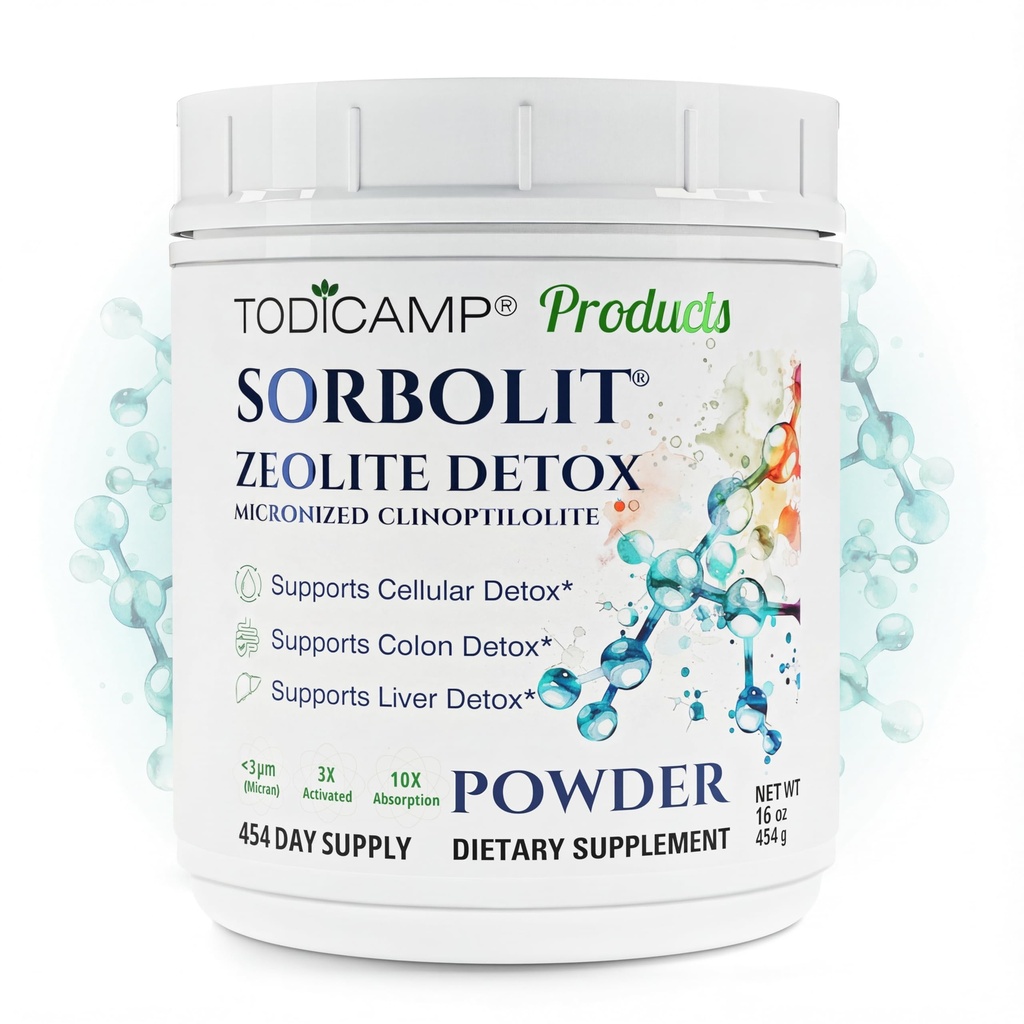 Sorbolit Zeolite Poudre de désintoxication - 1 lb Clinoptilolite Poudre de zéolite Sorbolit - 1-2 μm pour désintoxication cellulaire - 454 jours