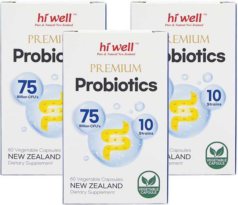(Pack of 3) Hi Ben Premium Probiotici 60 capsule vegetariane
