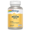 SOLARAY No Flush Niacin 500mg, Flush-Free Vitamin B3 Niacin, Energie- und Kreislaufsystem-Unterstützung, Vegan, Labor verifiziert, 100 Portionen, 100 VegCaps