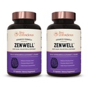 Live Conscious KSM-66 Ashwagandha Supplement w/L Theanine & AlphaWave - ZenWell Everyday Stress Relief, Kognitive, Gehirngesundheit - Ashwagandha für Männer & Frauen - 60 Kapseln (2-Pack)