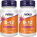 MAINTENANT suppléments, vitamine B-12 5 000 mcg, avec acide folique, santé du système nerveux*, 60 lozenges (paquet de 2)