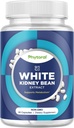 Blocker d'extrait de haricot blanc - Supplément de haricot blanc pour le métabolisme Boost & Ease Calories de Starchy Food - Suppléments de contrôle de glucides - 60 Compte