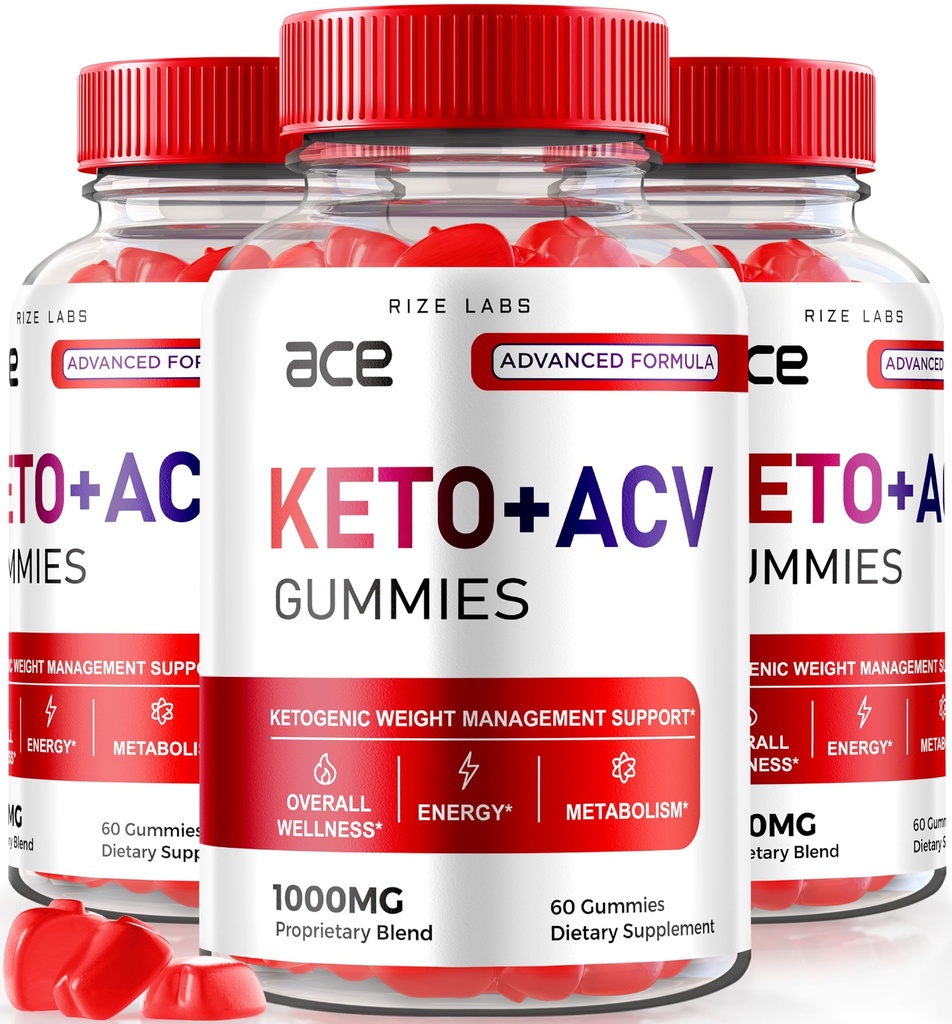les laboratoires de taille - Ace Keto ACV Gummies, avancé perte de poids 1000mg, supplément de vinaigre de cidre de pomme (180 Gummies)