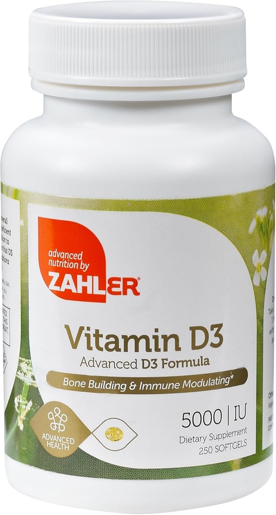 Zahler Vitamina D3 5000 IU - 250 Softgels