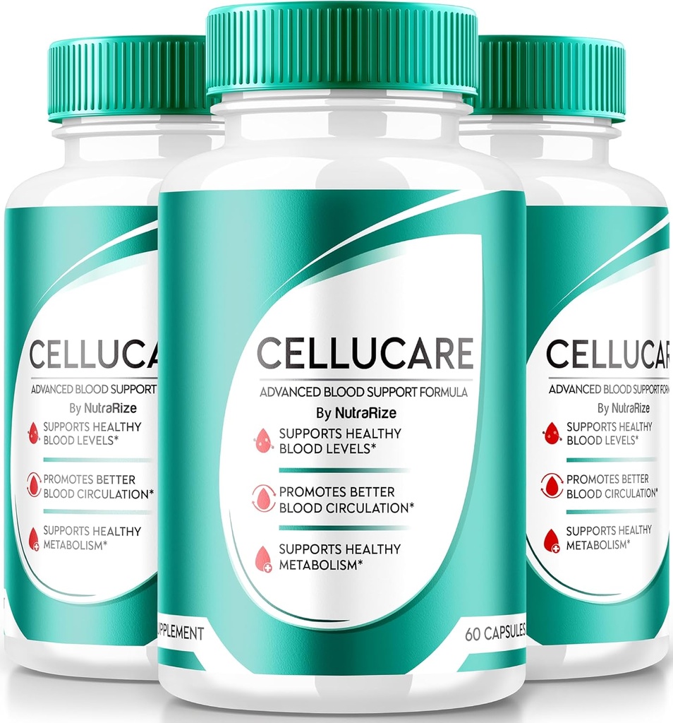 (Pack of 3) Capsules de cellucare, Le puissant soutien du sang, la formule de puissance maximale pour maintenir des niveaux de santé, toutes les pilules naturelles pour améliorer la santé, les comprimés de soins de cellu