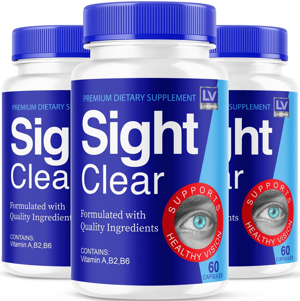 LIVORKA Sight Clear 20/20 Vision Support Supplement für Augen - 3 Monate Versorgung - Pack von 3