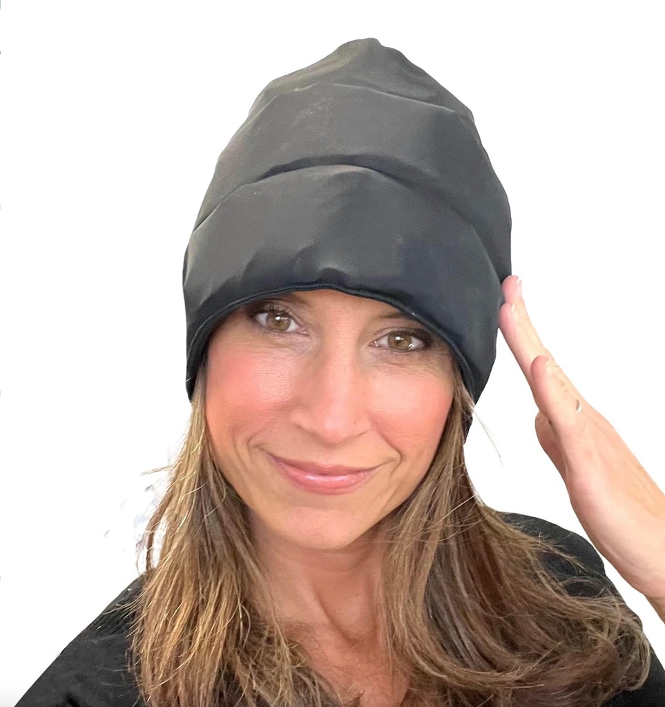 Headache Hat Gel Cube Hat -Migraine Cap für Tension Kopfschmerzen und Migraine Schwarz