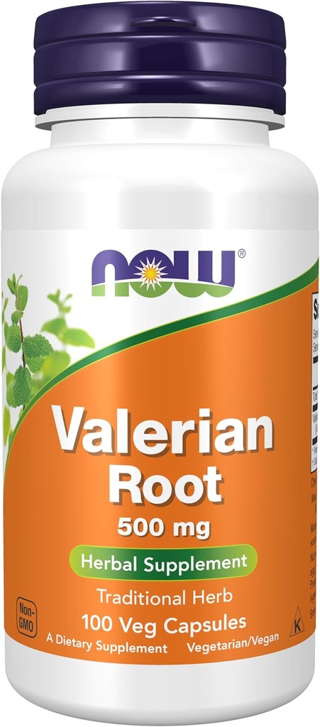 JETZT Ergänzungen, Valerian Root (Valeriana officinalis) 500 mg, Kräuterergänzung, 100 Veg Kapseln