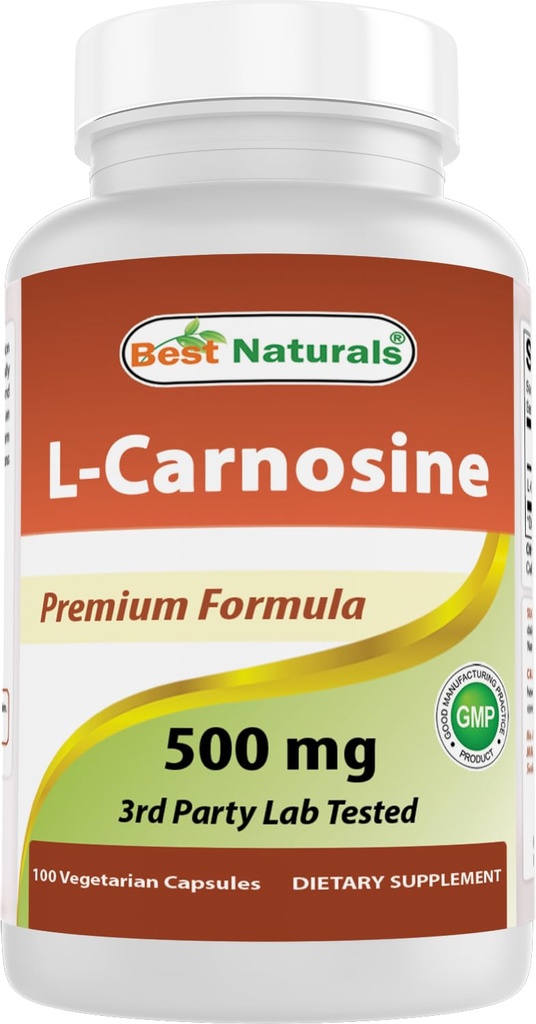 Best Naturals L-Carnosine 500 mg 100 Vcaps (100 Count (Pack of 1))