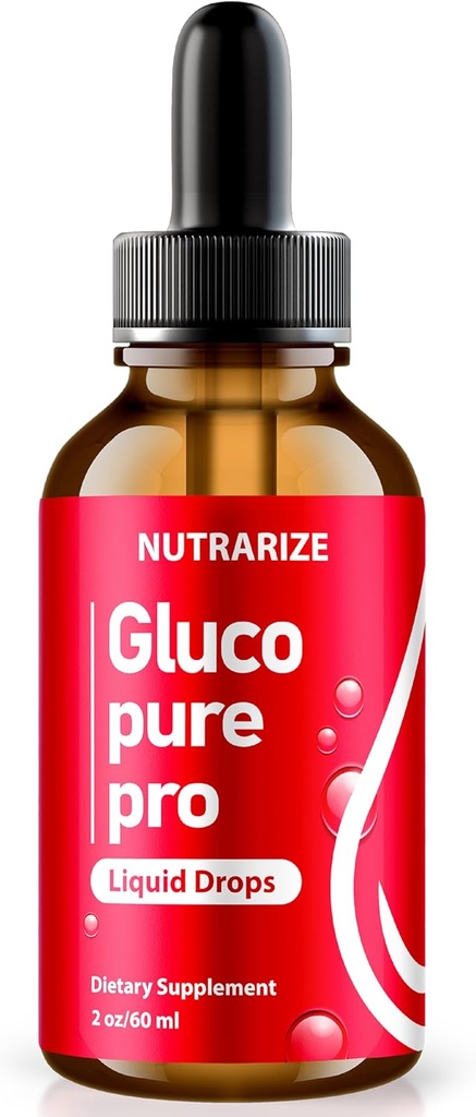 NutraRize Glucopure Pro Gocce, Formula Ufficiale per supportare livelli sani e stabili, Integratore di sangue Premium per la salute e il benessere generale, Gluco Pure Pro Gotas Recensioni (30 Serve)