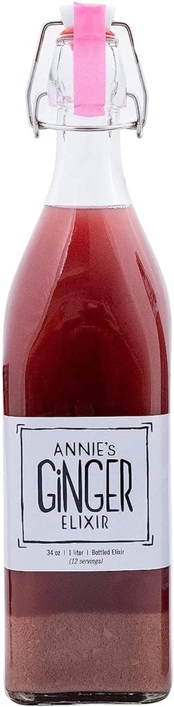 Annie's Ginger Elixir, 34oz 2-Pack, Pure Natural Organic Tonic Ginger Shot, Digestive Cleanse steigert Immune Defense, Daily Gut Health and Wellness, Non-GMO Getränke