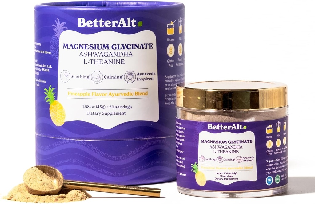 Migliore Alt Calm Down Blend | Ashwagandha & L-theanine | Aiuta a promuovere il relax e la calma | Ananas Flavor | 30N | Integratore alimentare
