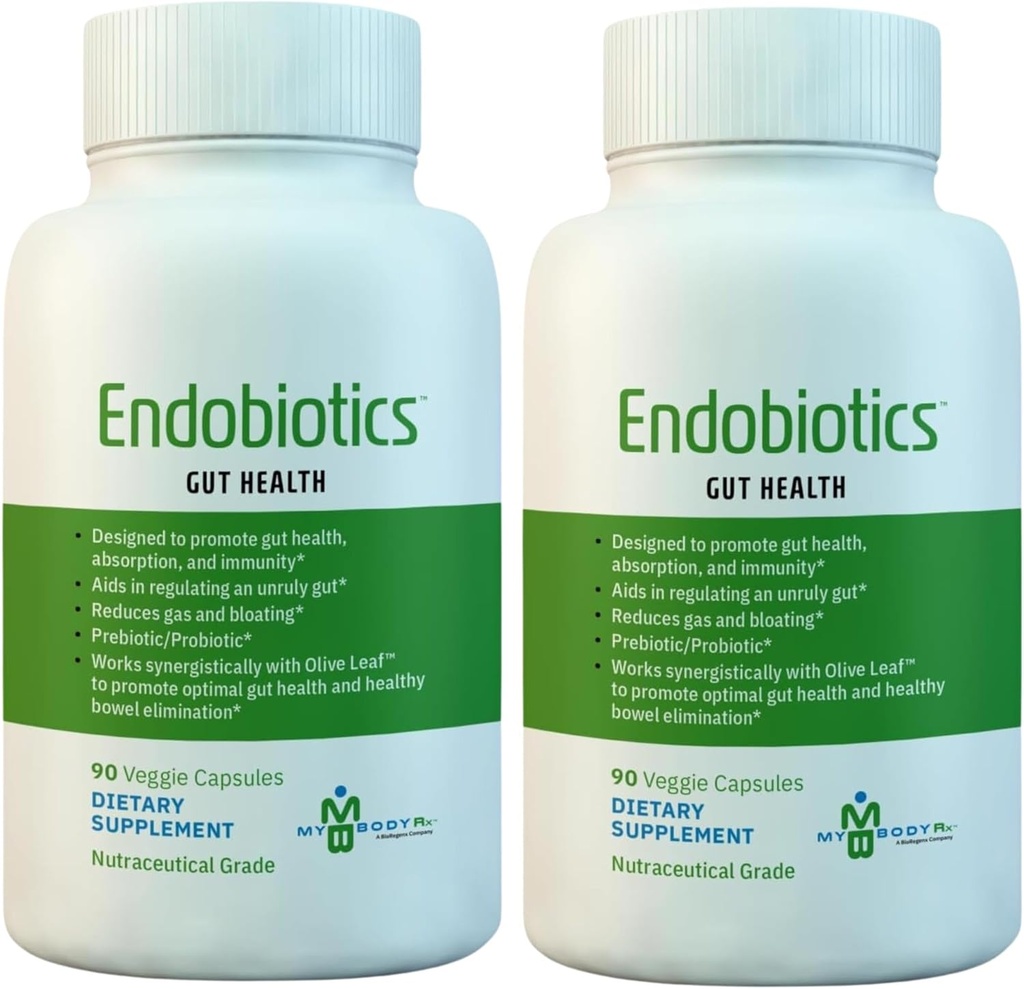 Endobiotics Gut Support Supplemento - Rich Blend of Eight Beneficial Bacteria for Optimal Digestive Health-90 Capsule 2pk
