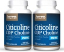 Jarrow Formulas Citicoline (CDP Choline) 250 mg - 120 capsule, Confezione da 2 - Supporta la salute del cervello e le prestazioni di attenzione - Fino a 240 Total Servings