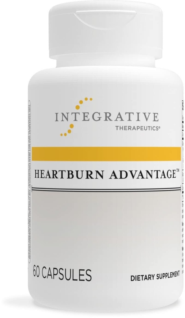 Integrative Therapeutik Sodbrennenvorteil - Unterstützung für okzionale Sodbrennen, Bloating & Nausea* - Verdauungs- und GI-Gesundheitsunterstützungsergänzung- Glutenfrei & Dairy-frei - 60 Kapseln (60 Portionen)