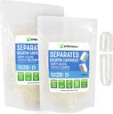 XPRS Nutra Gelatin Formato 0 Capsule Separati - 100 Contare Capsule Vuoti Separati in Borse - Dimensione 0 Pillole Gelatina - Liquidi Gel per Riempimento fai da te