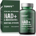 NAD+ Supplement, NAD+&Resveratrolo Supplemento per Max Absorption for Support Cellular Energy, Aging Defense, 120 Softgels