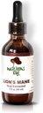 Lions Mane – Lions Mane Mushroom Supplemento per la memoria, Focus & Clarity – Doppio estratto per i migliori benefici – Salute del cervello, Salute del fegato, Immune Boost – Non-GMO, Gluten Free, Vegan – 2 Fl Oz