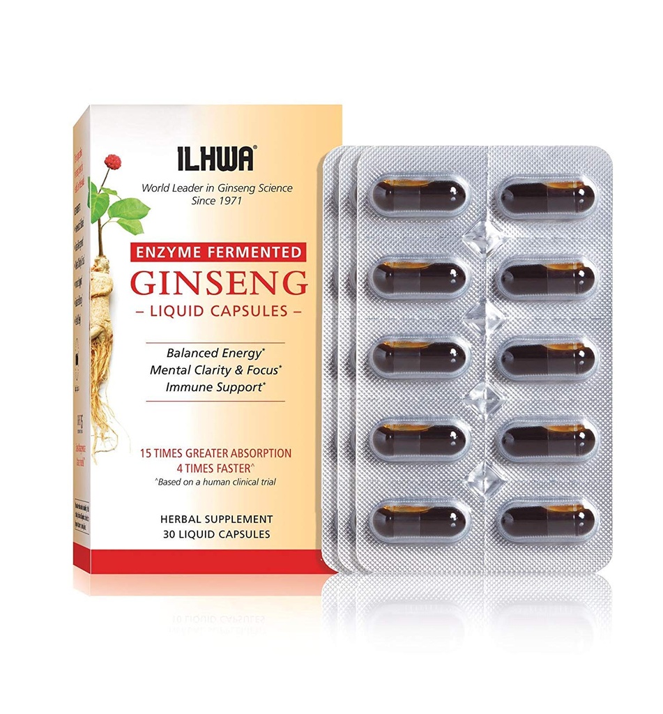 ILHWA Enzyme Ginseng fermenté, 30 gélules liquides