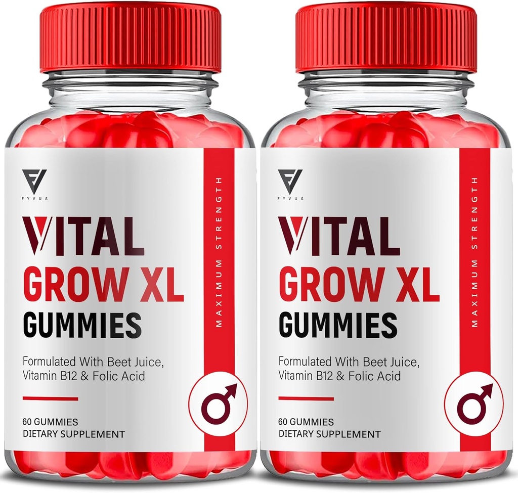 (2 Pack) Vital Grow XL Gummies, Vital Grow XL Prestazioni Avanzate e Supplemento di assistenza sanitaria globale, VitalGrow XL Maximum Strength 1000mg Wellness Supplement Formula (120 Gummies)