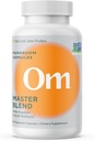 Om Master Blend Mushroom Capsule - Organic Mushroom Supplement con 10 Funghi e Ashwagandha – Immunità di supporto, Gut Health & Stress Relief, 84 Conte (28 Serve)