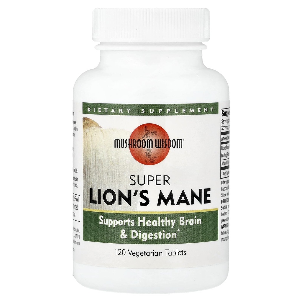 Pilz Weisheit Super Extrakt, Lion's Mane, 120 Count