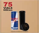 W Gallery 75 Black 60 Dram Reversible Cap - Airtight Smell Proof Vials - Kunststoff Medizinische Grade Verschreibung Flaschen für Pillen Kräuter Ergänzungen, Bulk Pack, Nicht Glas Gläser