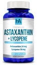 Astaxanthine et supplément de lycopène Lycopène 50mg Plus Astaxanthine Supplément de caroténoïdes 24mg pour le tannage de soins de la peau Vision et soutien de la santé cardiaque