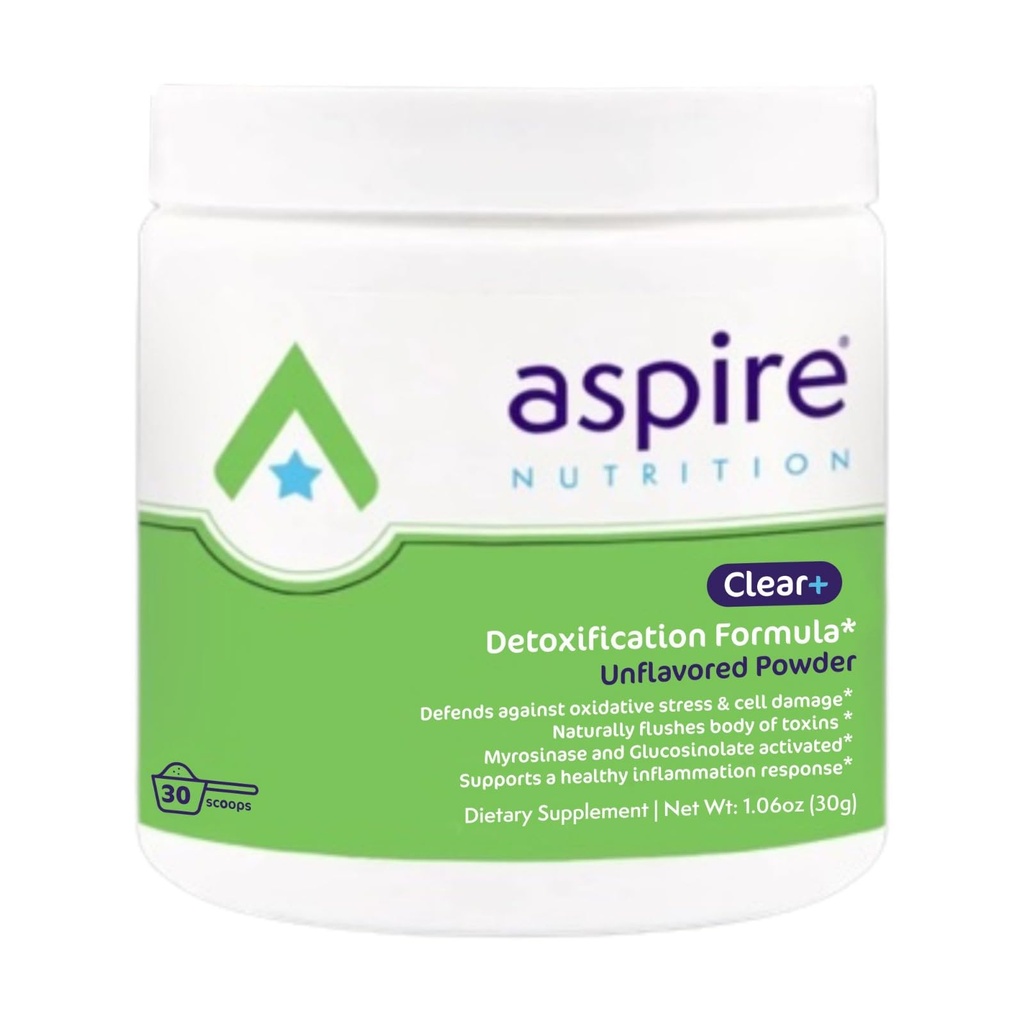 Aspire Nutrition Bio-Clear Détoxification 30 jours Complément alimentaire Poudre non aromatisée