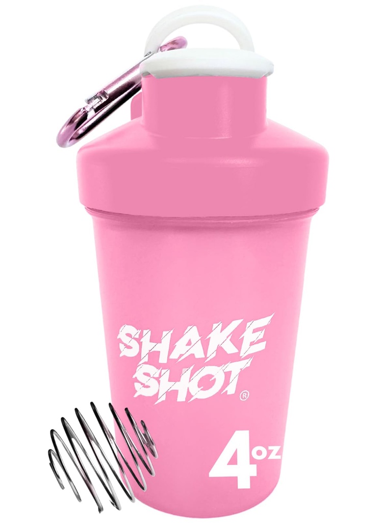 Bouteille Mini Shaker rose - 4oz pour pré-entraînement, créatine, petits suppléments de scoop (pas pour les protéines)