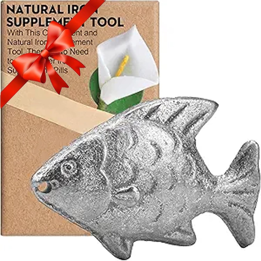 Iron Fish Cooking Tool to Add Original Iron Supplement to Food and Water, Iron Supplement Tool for Iron Deficiency Vegetarians, Femmes enceintes et enfants