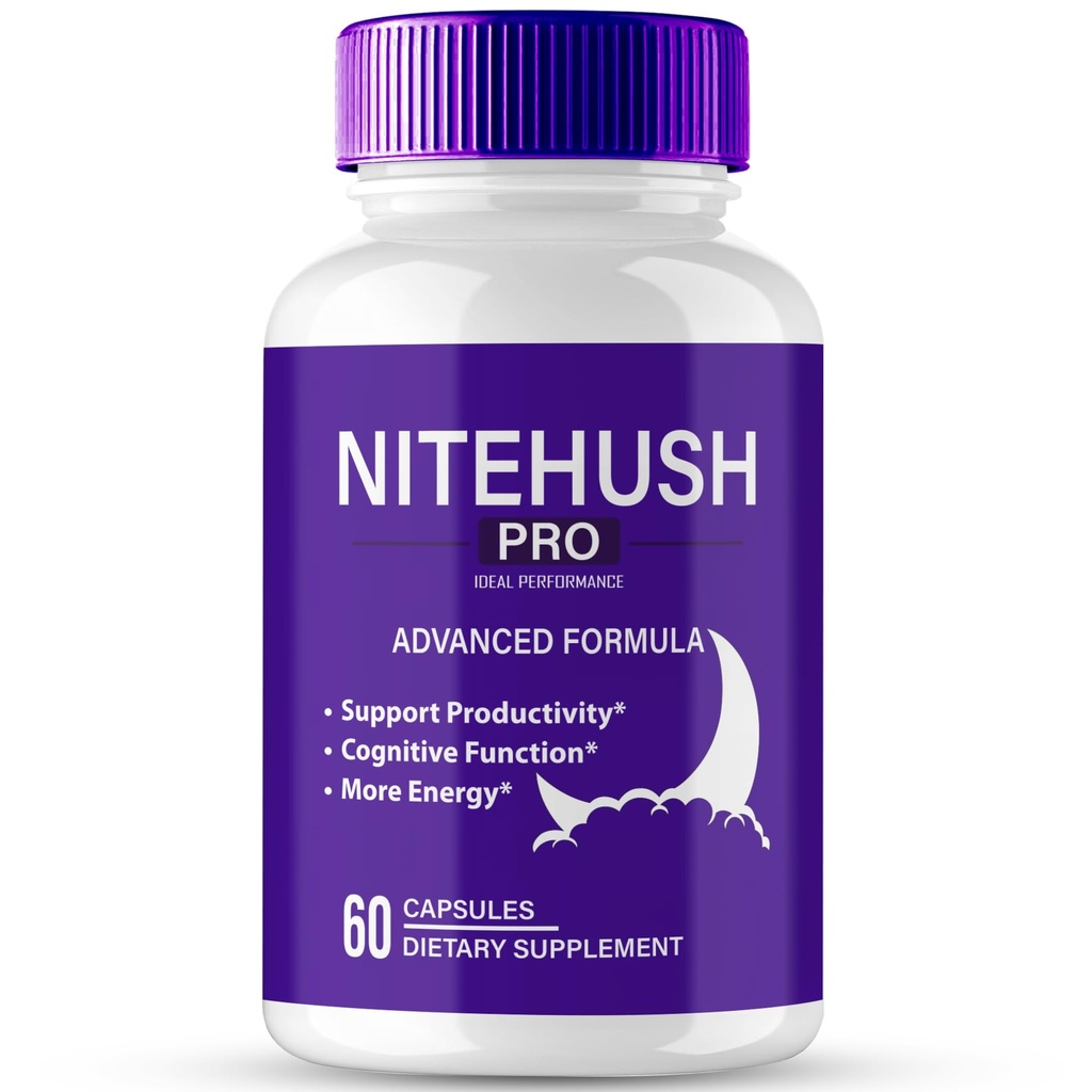 Nite Hush Pro Brain Supplementi per la memoria e la messa a fuoco capsule, NiteHush Advanced Formula Brain Health Support - Massima resistenza Nootropics NiteHushPro Tutti i Pillole di supporto naturali Recensioni (60 capsule)
