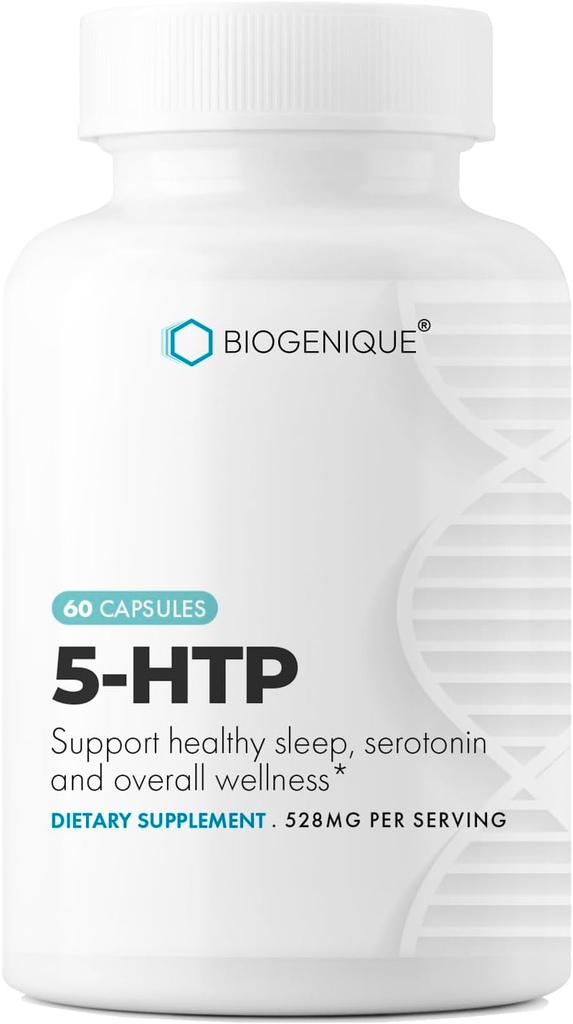 5-HTP (5-Hydroxytryptophan) 200 mg, Mood Enhancer und Neurotransmitter Unterstützung* 60 Kapseln 5htp Griffonia Simplicifolia - Made in USA