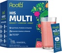 Polvere multivitaminica con 3X elettroliti per gli uomini - 24 vitamine e minerali, 3X elettroliti, 9 Superfood organici, Probiotici e enzimi, Multivitamina e idratazione senza zucchero | 24 confezioni