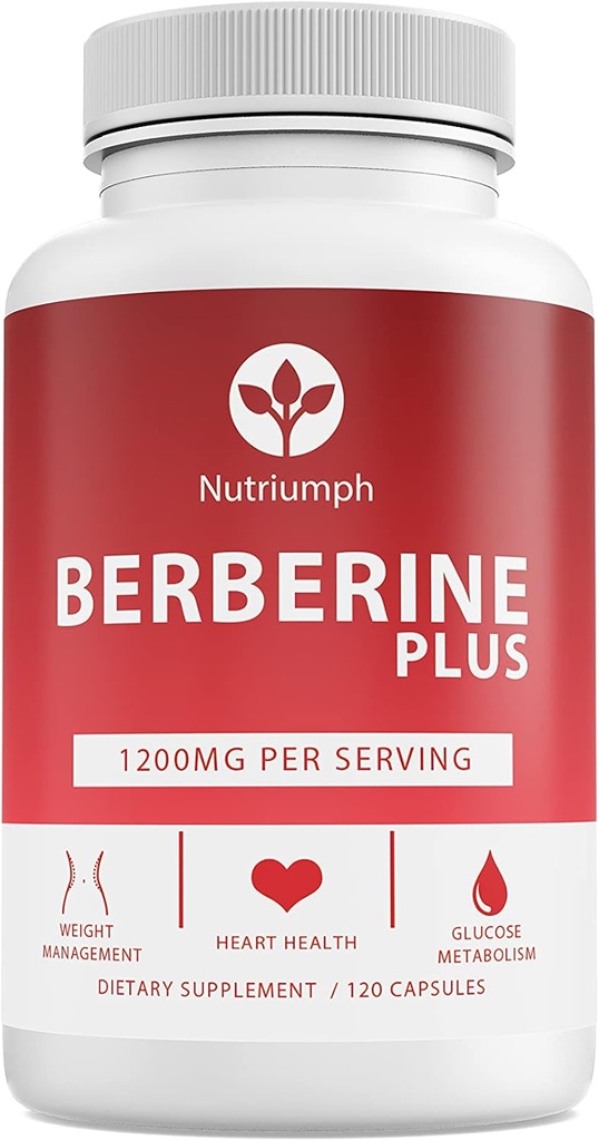 Berberine Plus 1200mg avec Jelly Royal – Soutient la gestion du poids, la santé cardiaque et le métabolisme du glucose – 120 Capsules Vegan – Non-OGM, Fabriqué aux États-Unis
