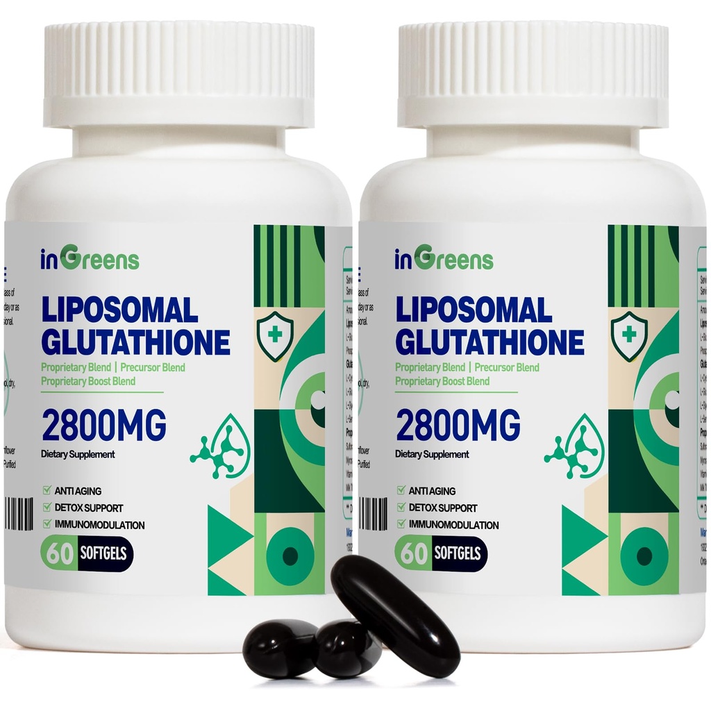 2800 MG Liposomale Glutathione-Ergänzung, Entgiftung & Immun, Aging Defense, Energy, Glutathione Einzigartige Formulierung reduziert