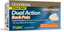 Comprimés GoodSense Dual Action Acétaminophène et Ibuprofène (NSAID), 250 mg/125 mg, Douleur dorsale, 18 Nombre