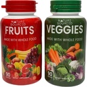 Ganze Nahrungsergänzungsmittel Früchte & Gemüse | Ganze Nahrungsergänzung mit Superfood Obst und Gemüse für Frauen, Männer und Kinder — 90 Fruchtkapseln, 90 Veggie Kapseln (Pack mit 2)