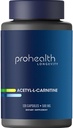 ProHealth Longevity Acetylcarnitine Brain & Heart Health Booster. Potente antiossidante per la protezione cognitiva e la manutenzione del muscolo. Supporta l'energia cellulare giovanile. 500 mg Per Serving, 120 Serve